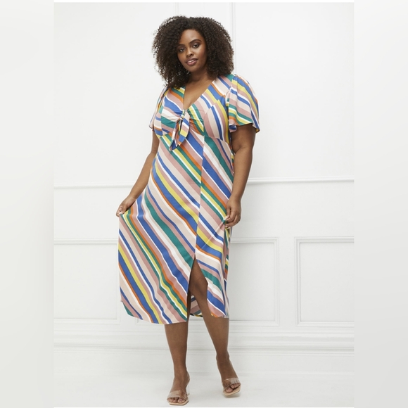 Eloquii Dresses & Skirts - Eloquii  elements striped maxi dress Size 16